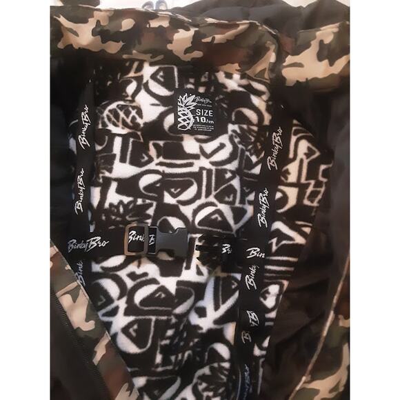 Binky Bro x Quiksilver Powder Club Kids Snow Suit Camo Size 10/M - Picture 9 of 10